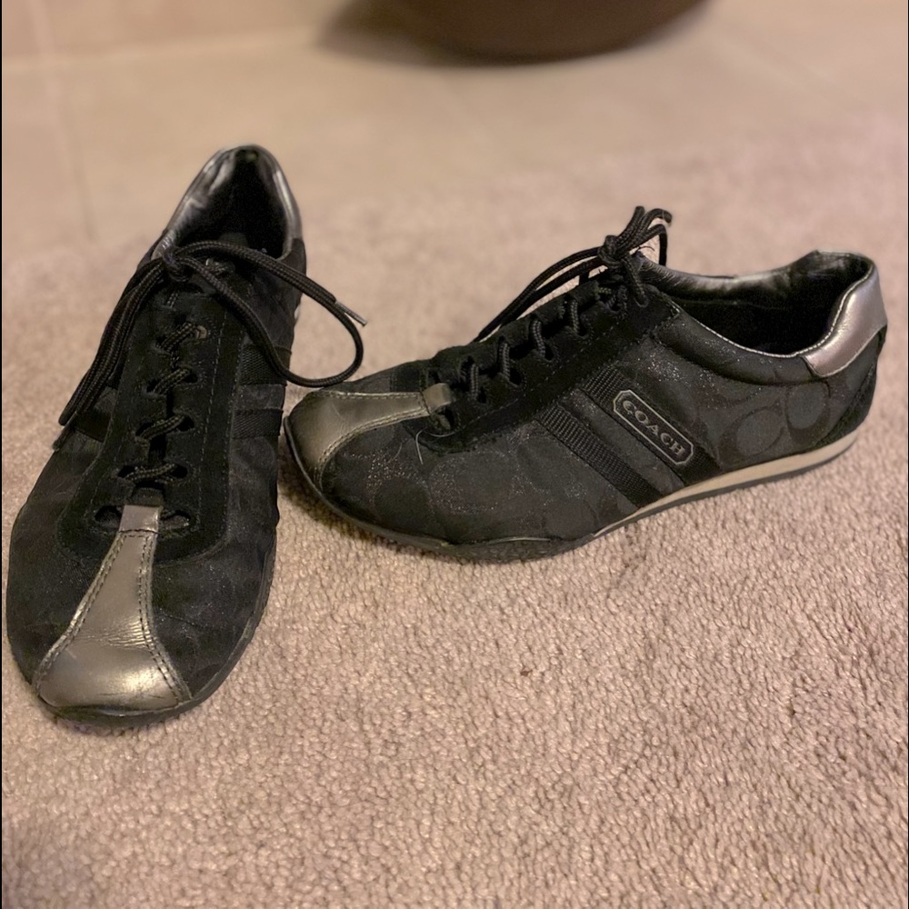 Black and gold Coach shoes 7